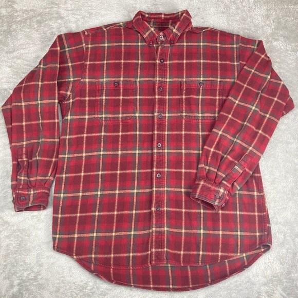 Work n Sport Other - Work n Sport Flannel Shirt Men's Red Plaid Long Sleeve Button Up‎ XLT